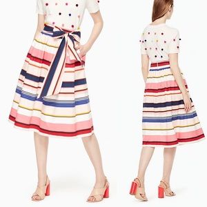 NWT Kate Spade Berber Stripe Midi Skirt